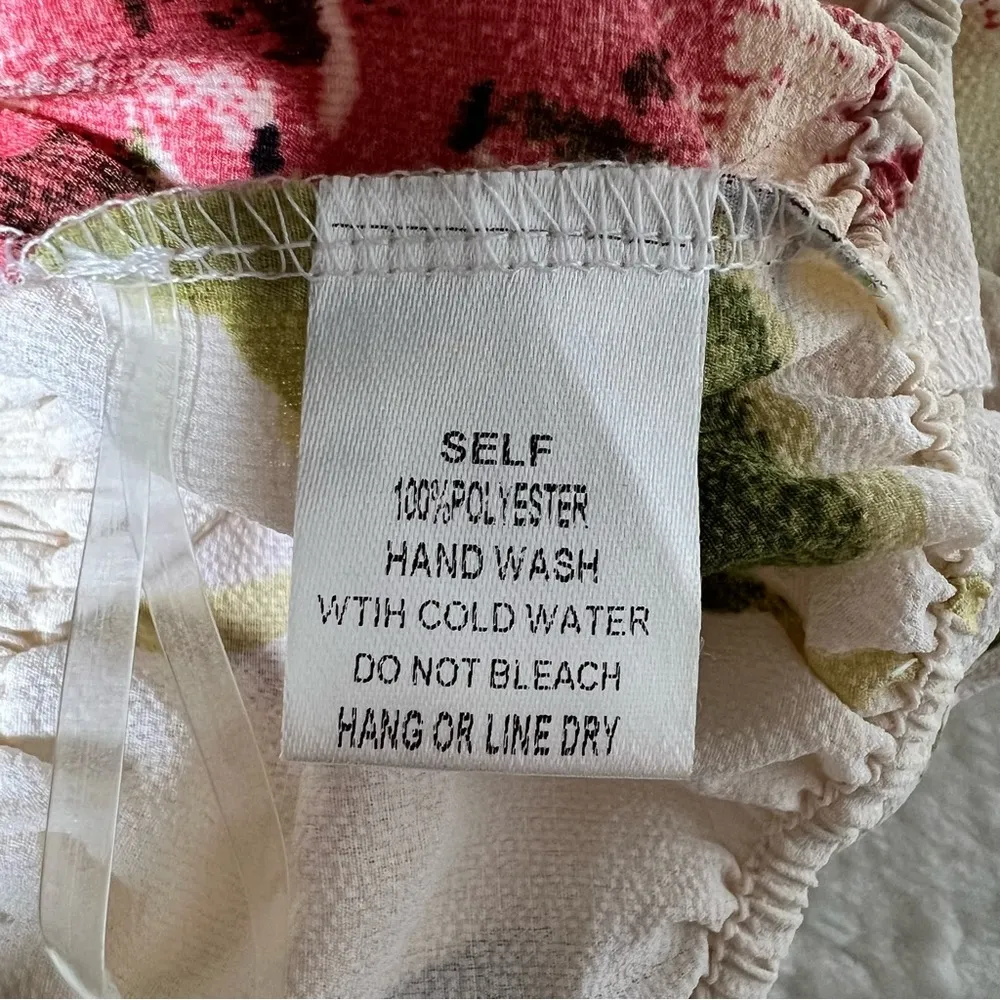 In the Beginning Pink Floral Bandeau Top - Image 8