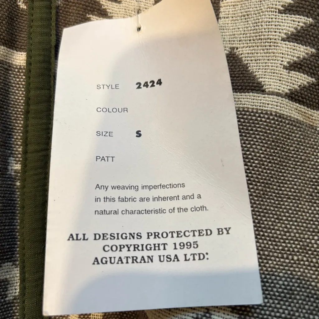 Vintage Flashback Cropped Boho Cotton Jacket Aztec Print, Sz S - Image 11