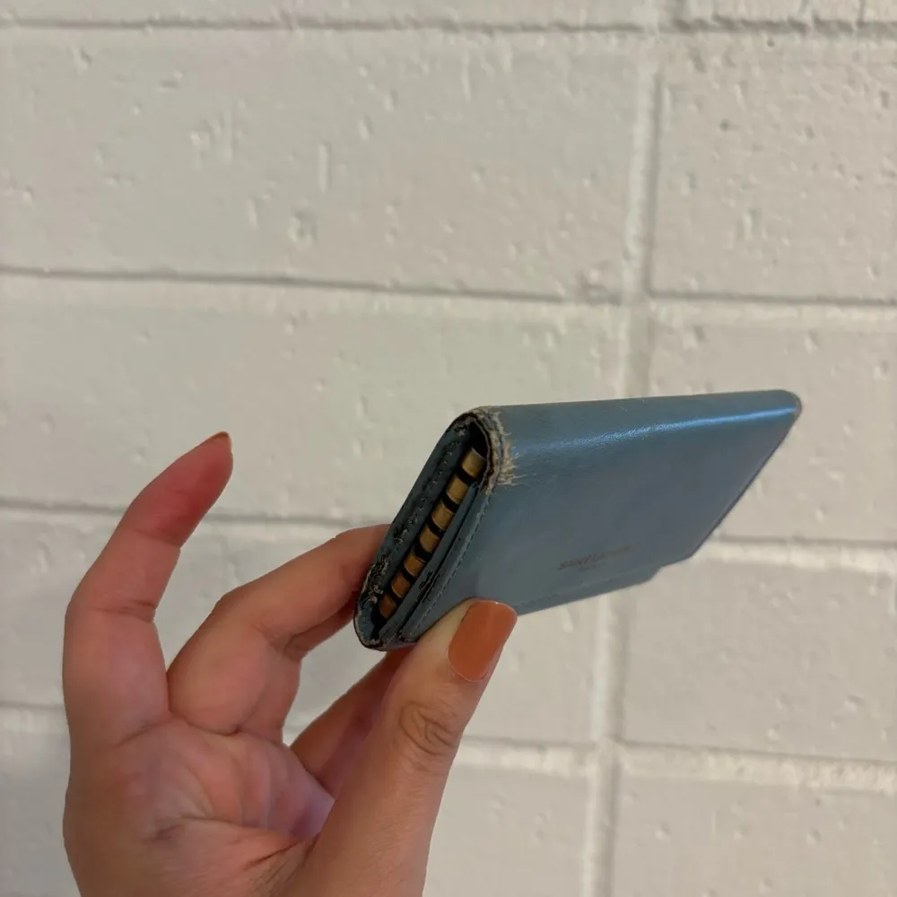 Saint Laurent vintage keyholder wallet in blue - Image 3