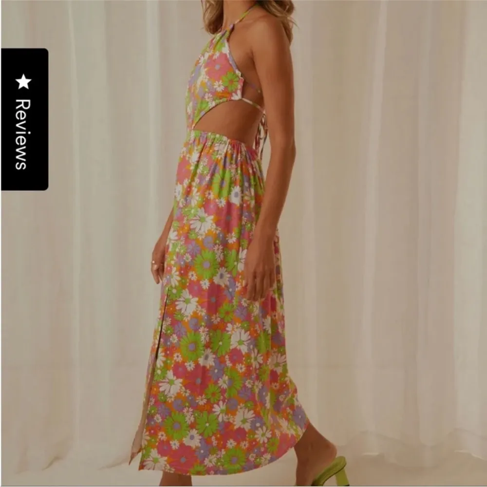 Pepper Mayo weekend in Spain floral boho 70s dress size 6 - Image 2