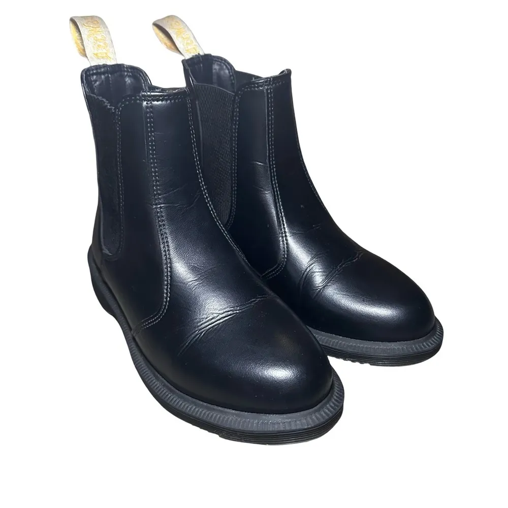 DR. MARTENS Black Vegan Flora Chelsea Slip On Boots Women’s Size 5 - Image 2