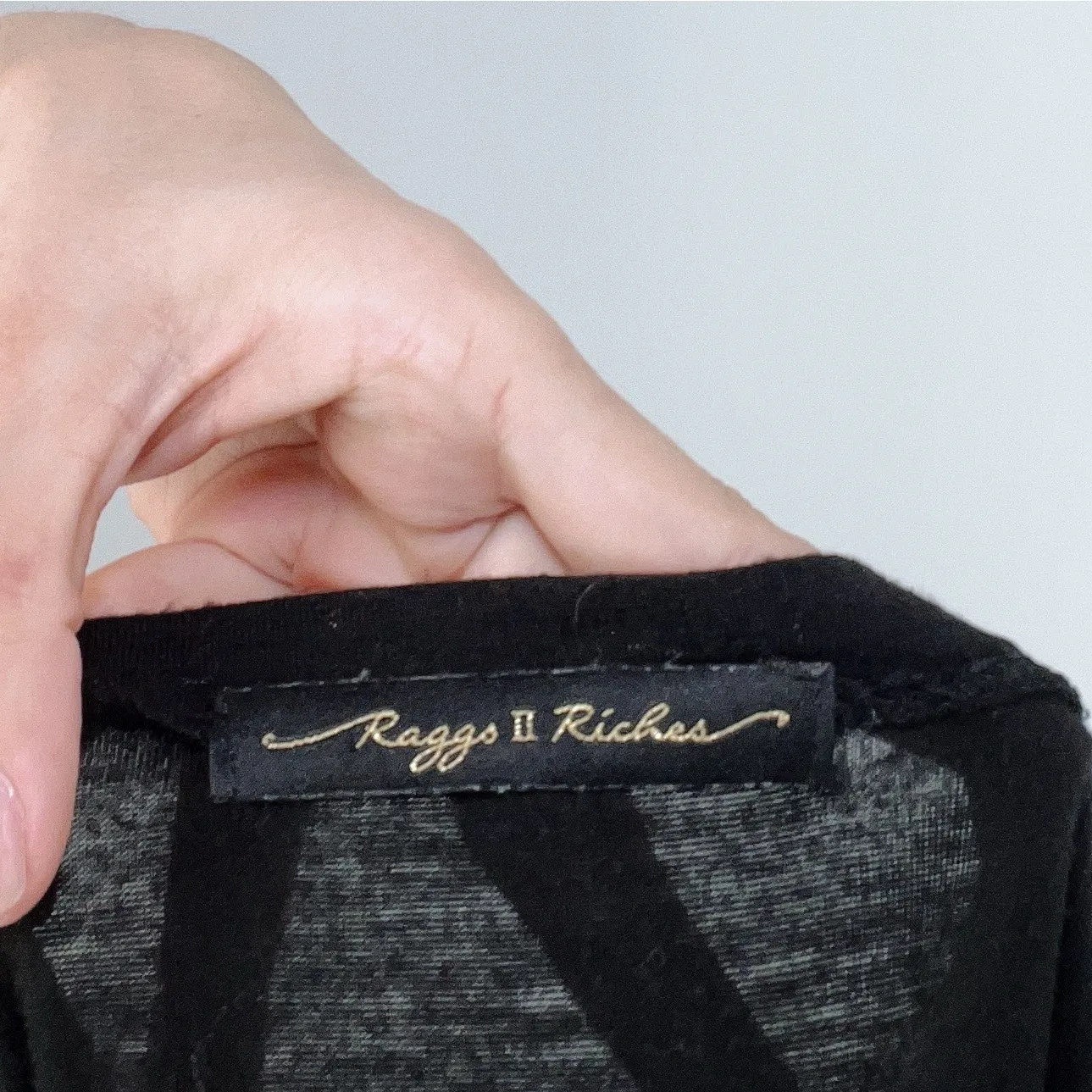 Raggs II Riches Los Angeles Black Sleeveless Tank Top Size Small - Image 3