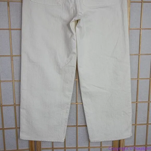 NEW Madewell The Perfect Vintage Wide-Leg Jean in Tile White,‎ 27,NJ021 - Image 10