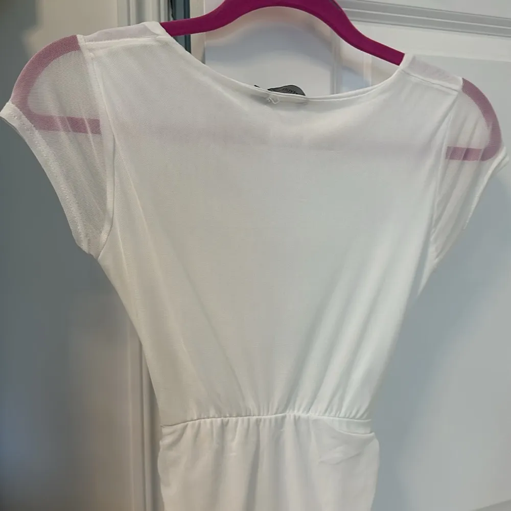 Pretty Little Thing White Cut Out Mesh Dress - Image 7