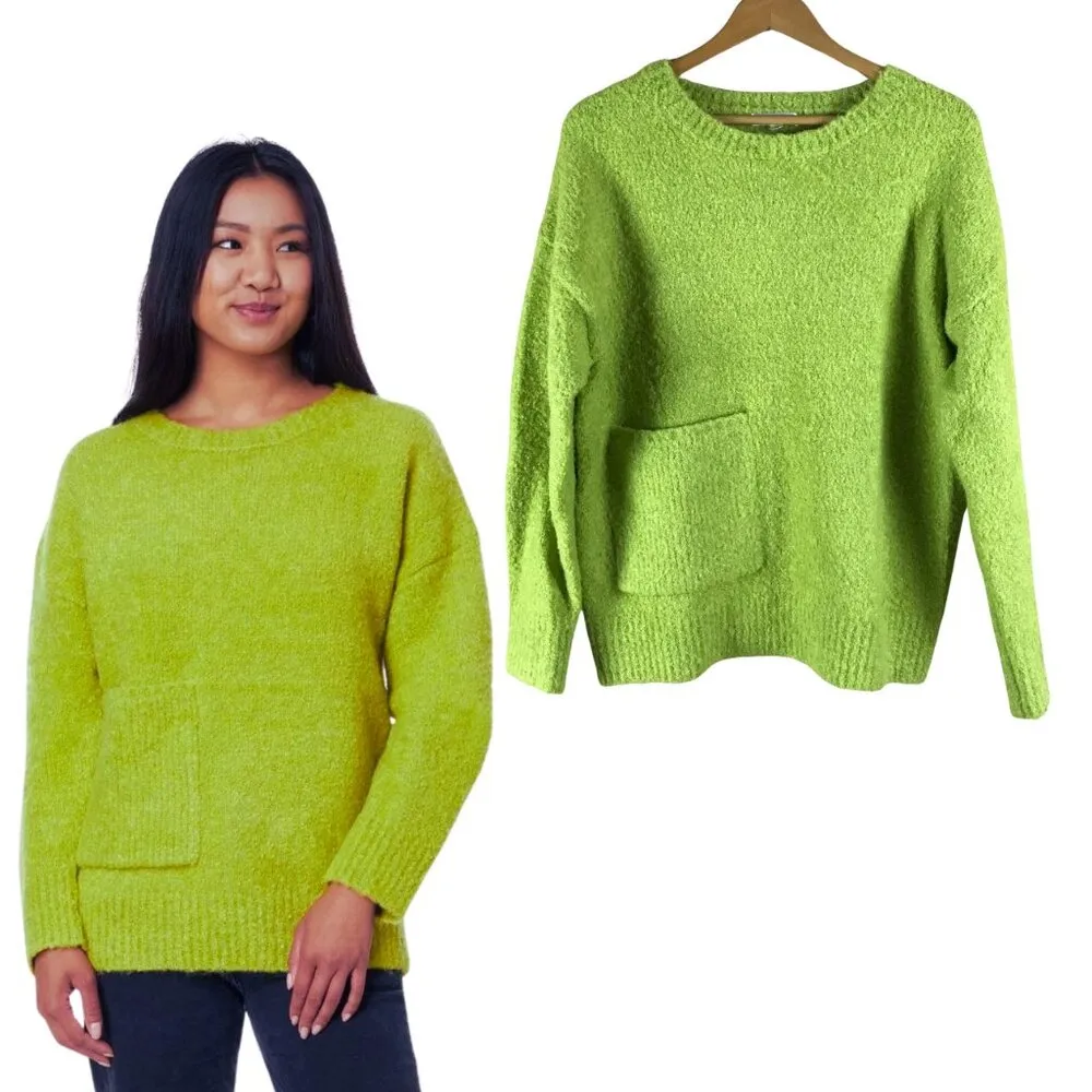 Green Thick Winter Pullover Sweater MEDIUM - Image 2