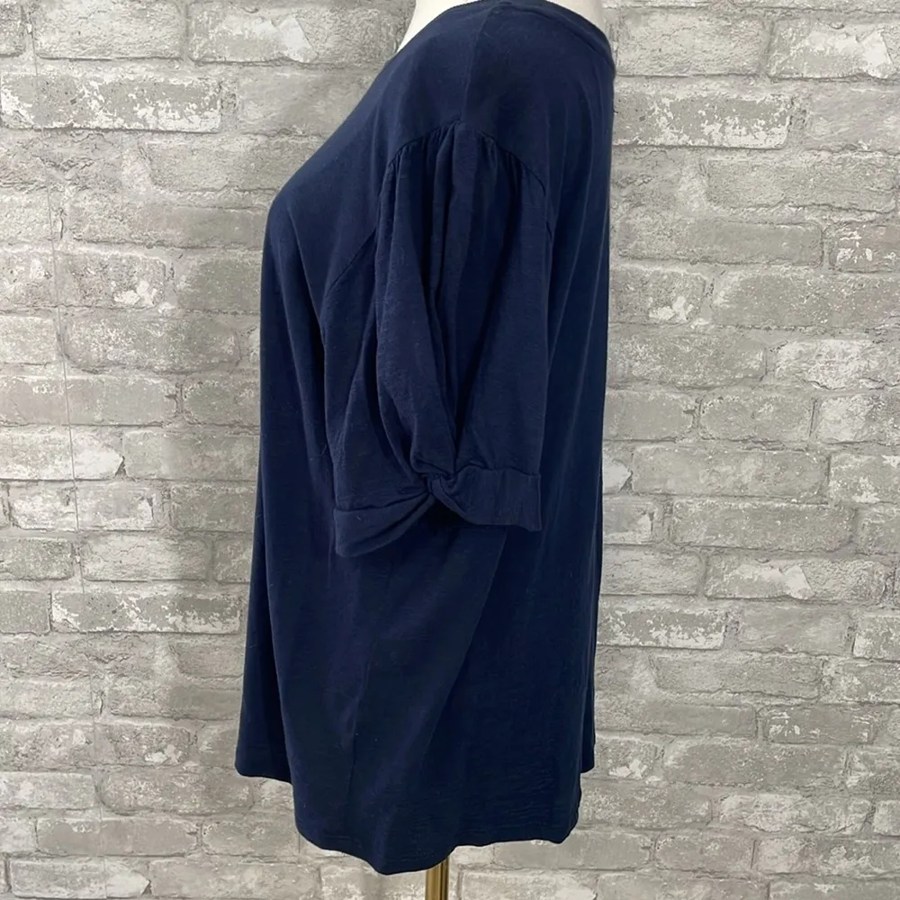 Maurices Blue Twist Puff Sleeve Tee - Image 3
