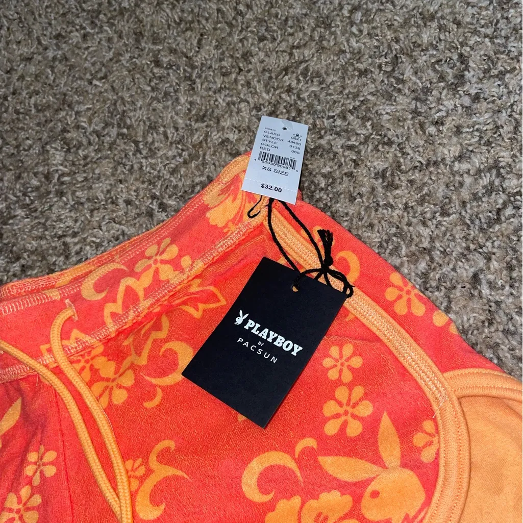 NWT-Playboy By PacSun Hibiscus Terry Sweat Shorts - Image 5