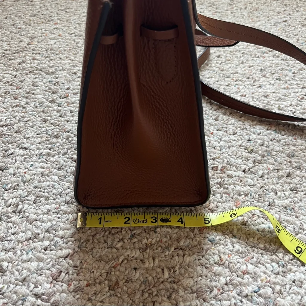 Kate Spade Hayes Street Isobel Leather Satchel And Matching Wallet Brown/Red EUC - Image 3