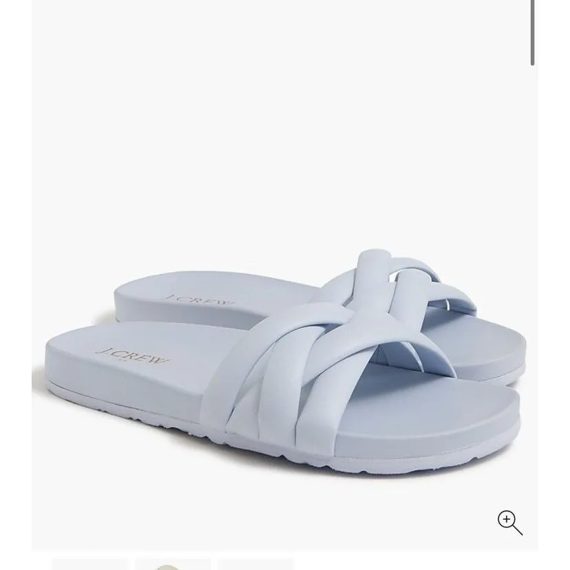 J Crew Womens Summer Crisscross Slide Sandals Size 8 Resort Vacation Pool Blue - Image 5