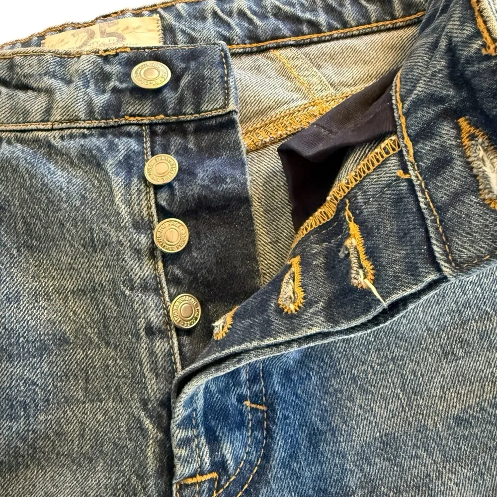 We The Free High Rise Distressed Jeans Button Fly Women’s Size 25 - Image 6