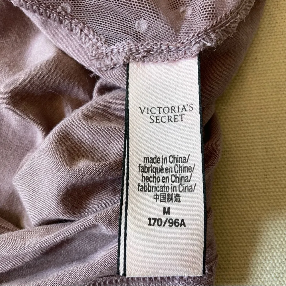 Mauve Camisole with Sheer Polka Dot Lace - Image 8