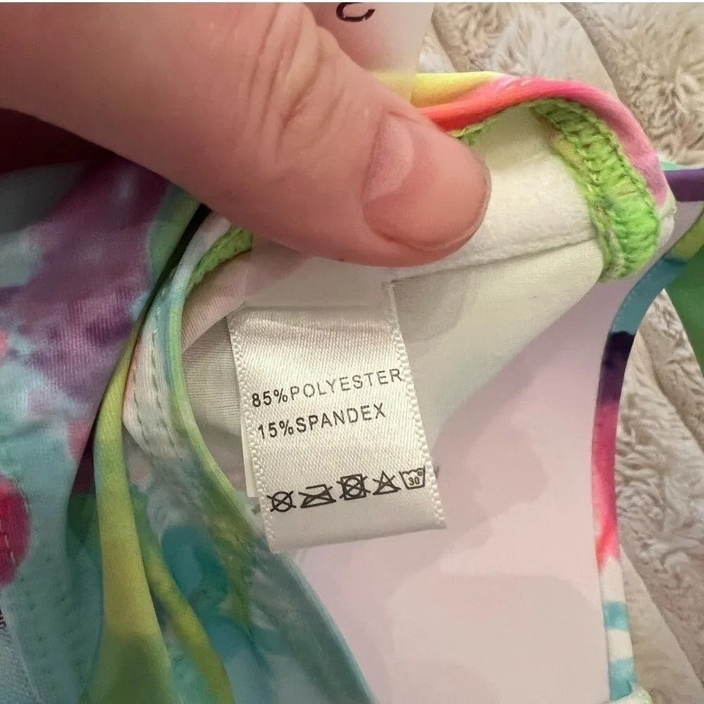 NWT Holipick Y2K Fairycore Babydoll Bikini Swimsuit Sheer Halter Dress Sz Small Green - Image 8