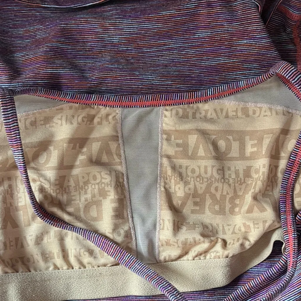 Lululemon Wee Are From Space Power Y Tank Striped Size 6 - Image 5