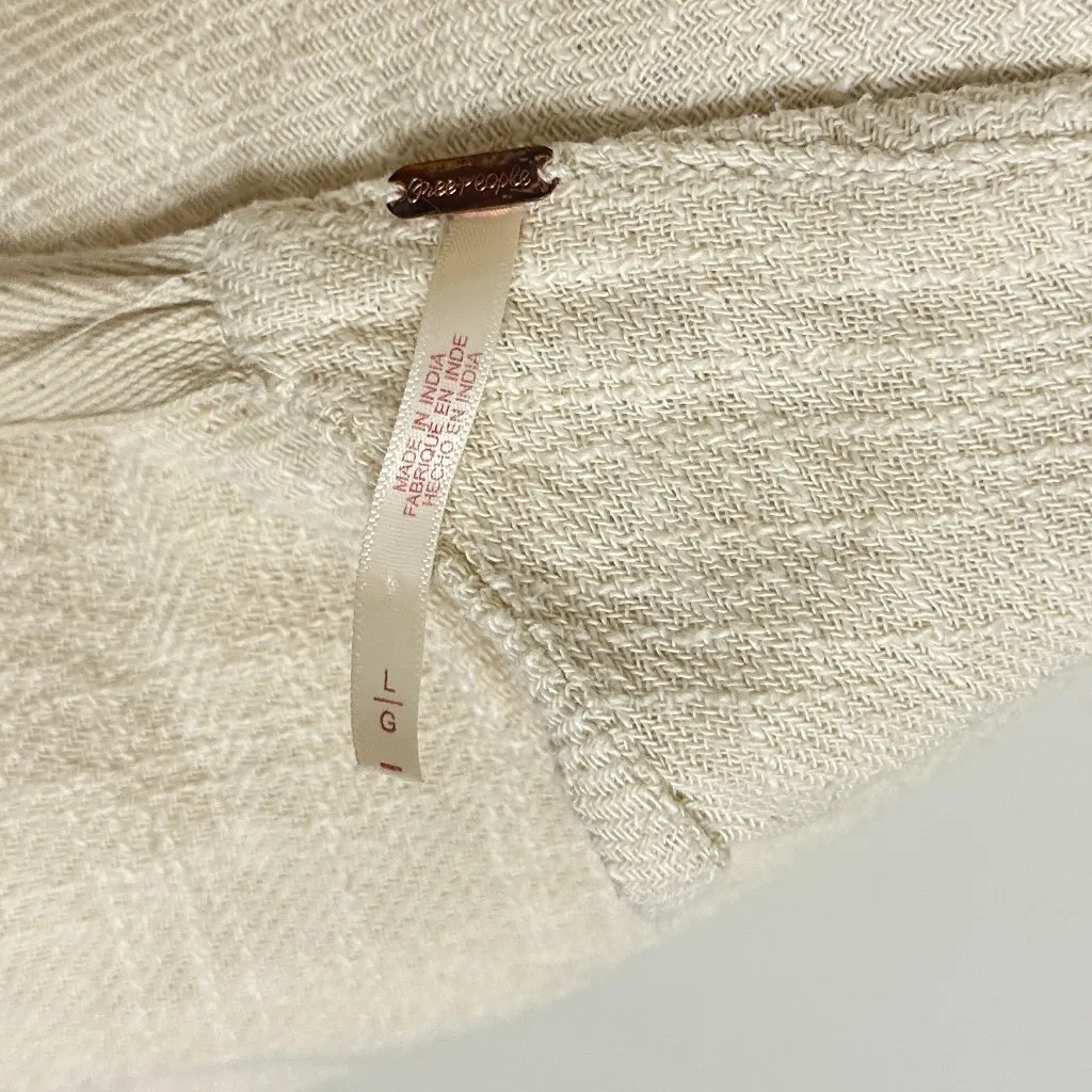 FREE PEOPLE Take Me To Paris Halter Vest & Pants Set in Cream Size Large - Image 5