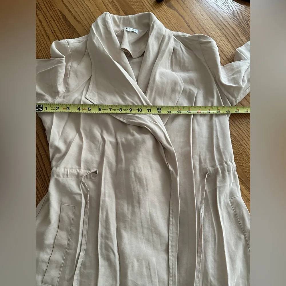 Ophelia Roe Belted Open Front Jacket Size Medium Lightweight Long Sleeve - Image 6