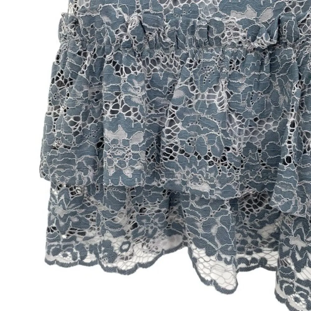 Altar'd State Lace Ruffle Dress Cocktail Sleeveless - Image 8