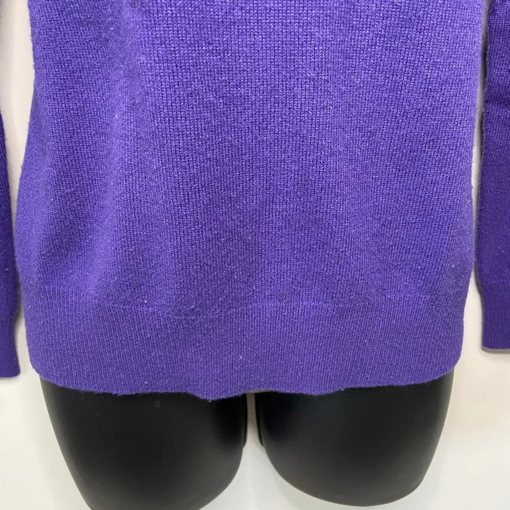 Shephe Purple Turtleneck Cashmere Sweater Size Medium - Image 3