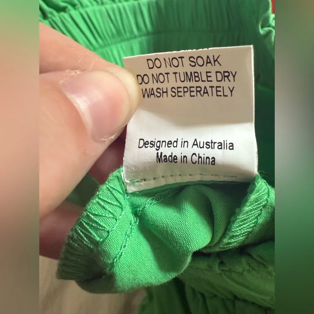 Showpo Terah Elasticated High Waisted Shorts Green Casual Cotton Shorts US 12 - Image 8