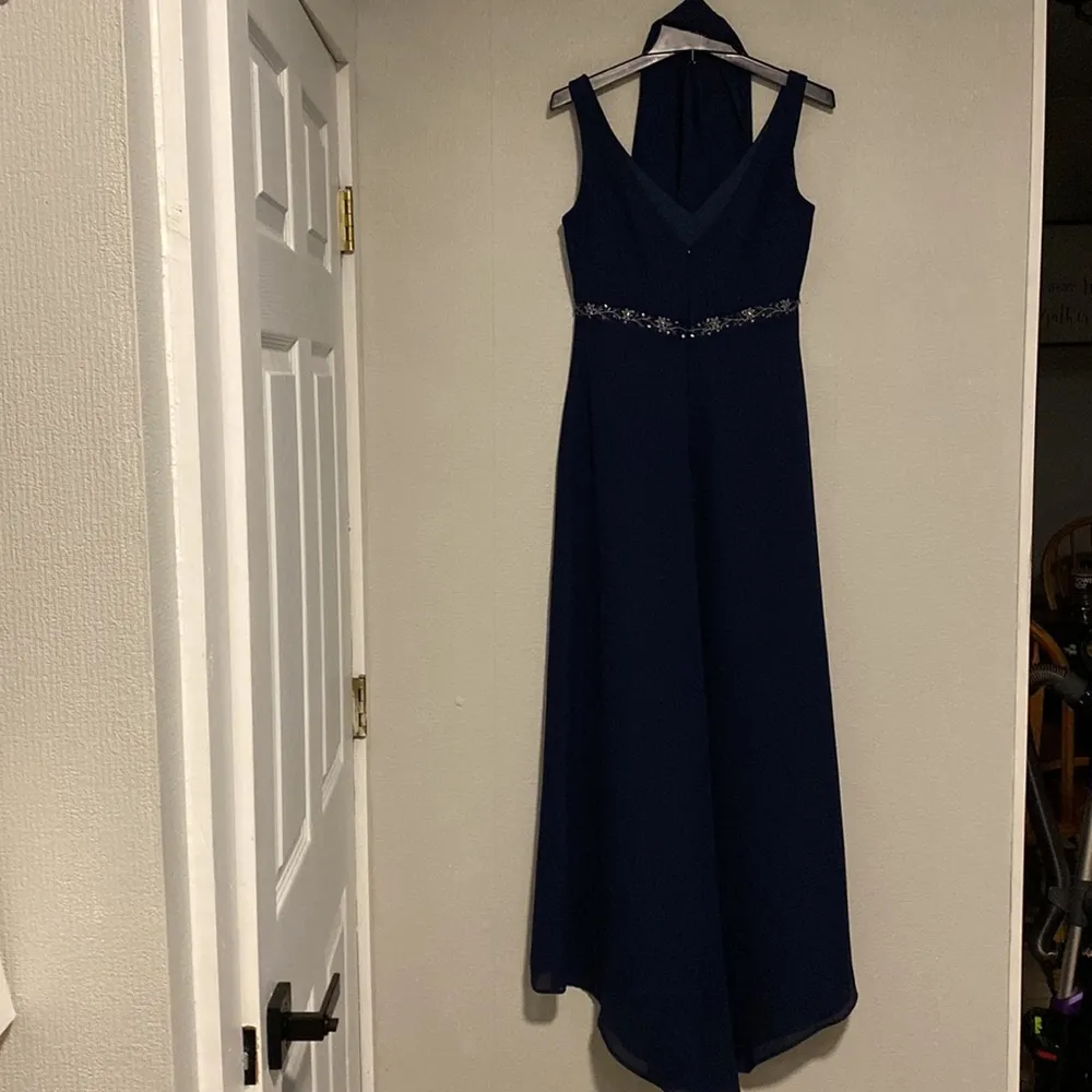 Party womens navy blue long dress Size L - Image 5