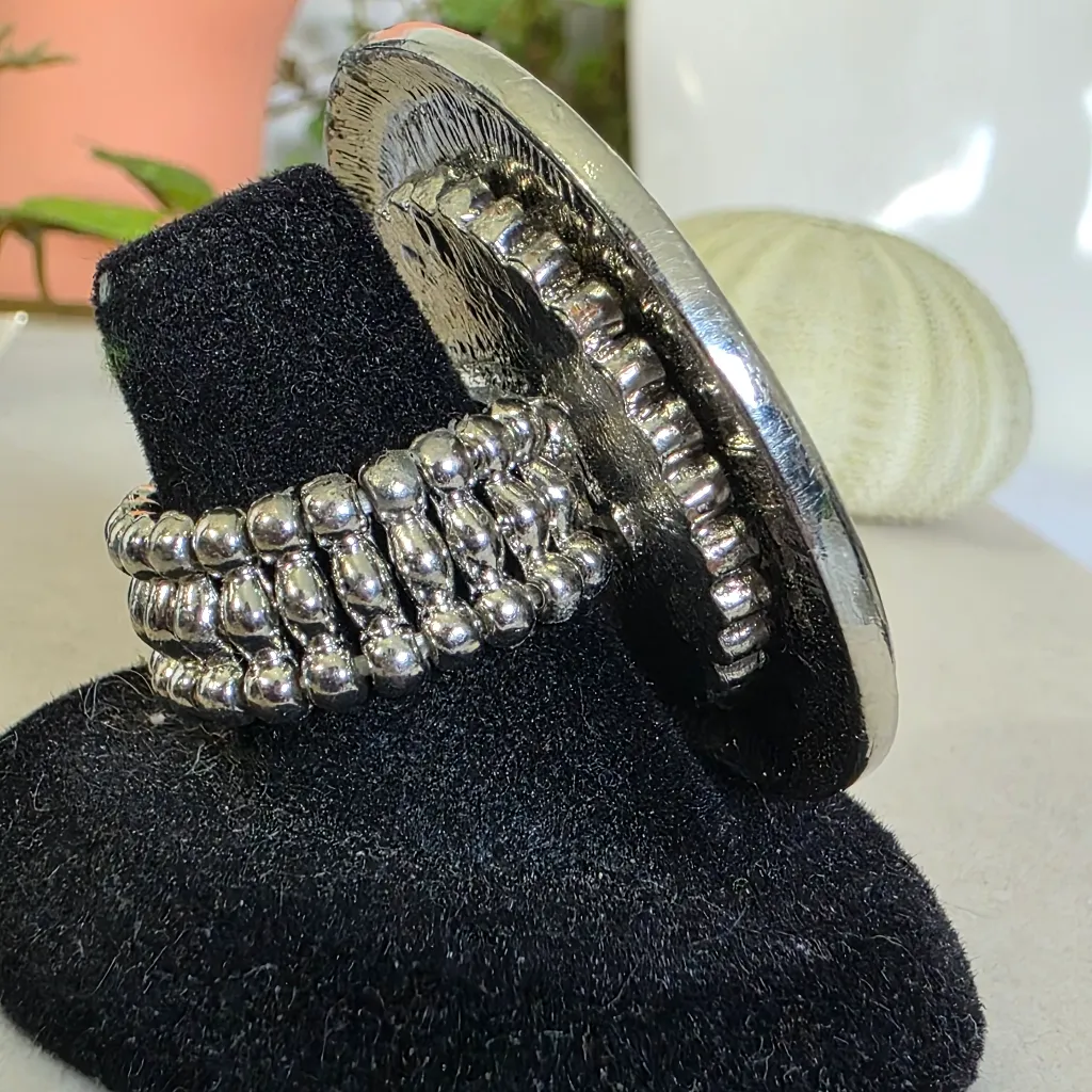 Vintage Statement Silver Lion Head Ring - Image 3