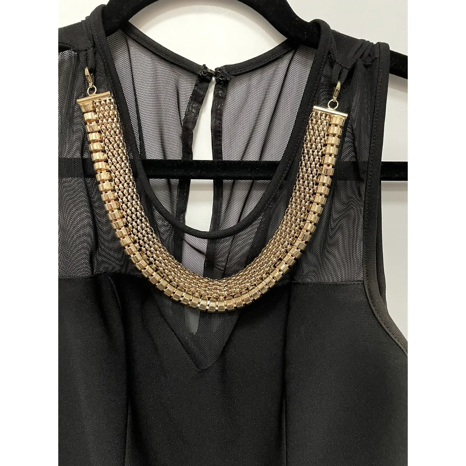 Bisou Bisou Dress 6 Brown Pleated Mesh Trim Sheath Y2K Minimalist Chic Elegant - Image 5