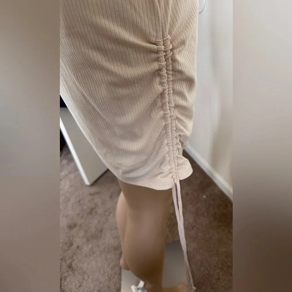 Abound|| ribbed long sleeve ruched dress - Image 5