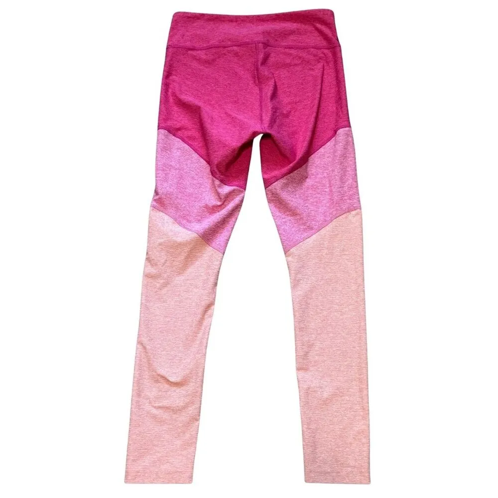 OUTDOOR VOICES Women's 7/8 Colorblock Leggings Tri Tone Flamingo Rose Pink Small - Image 4