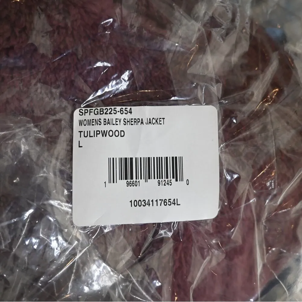 Spyder Womens L Bailey Faux Shearling Jacket in Tulipwood Purple NEW - Image 11