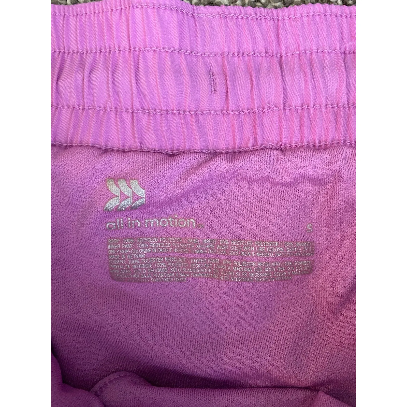 All in Motion Running Shorts Pink Small with Built-In Liner - Image 5