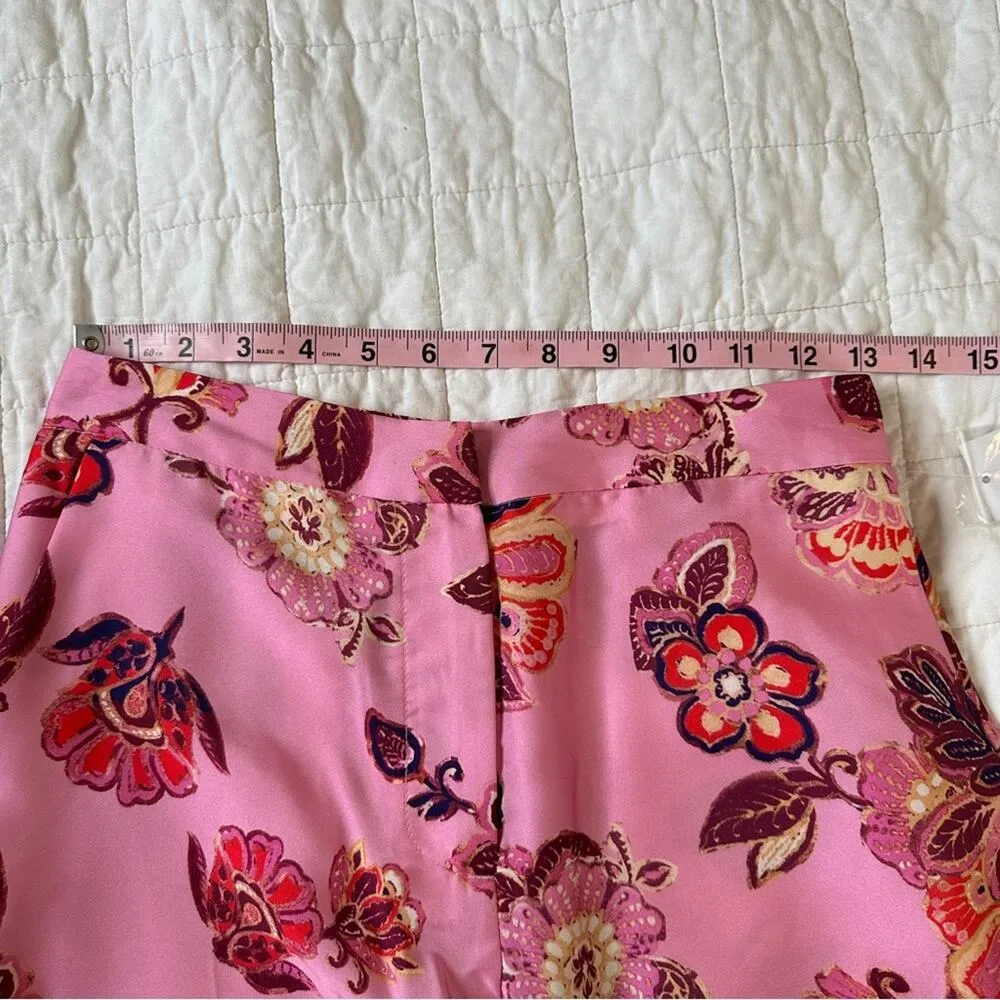 Magaschoni Pink Floral Satin Pants NEW - Image 8