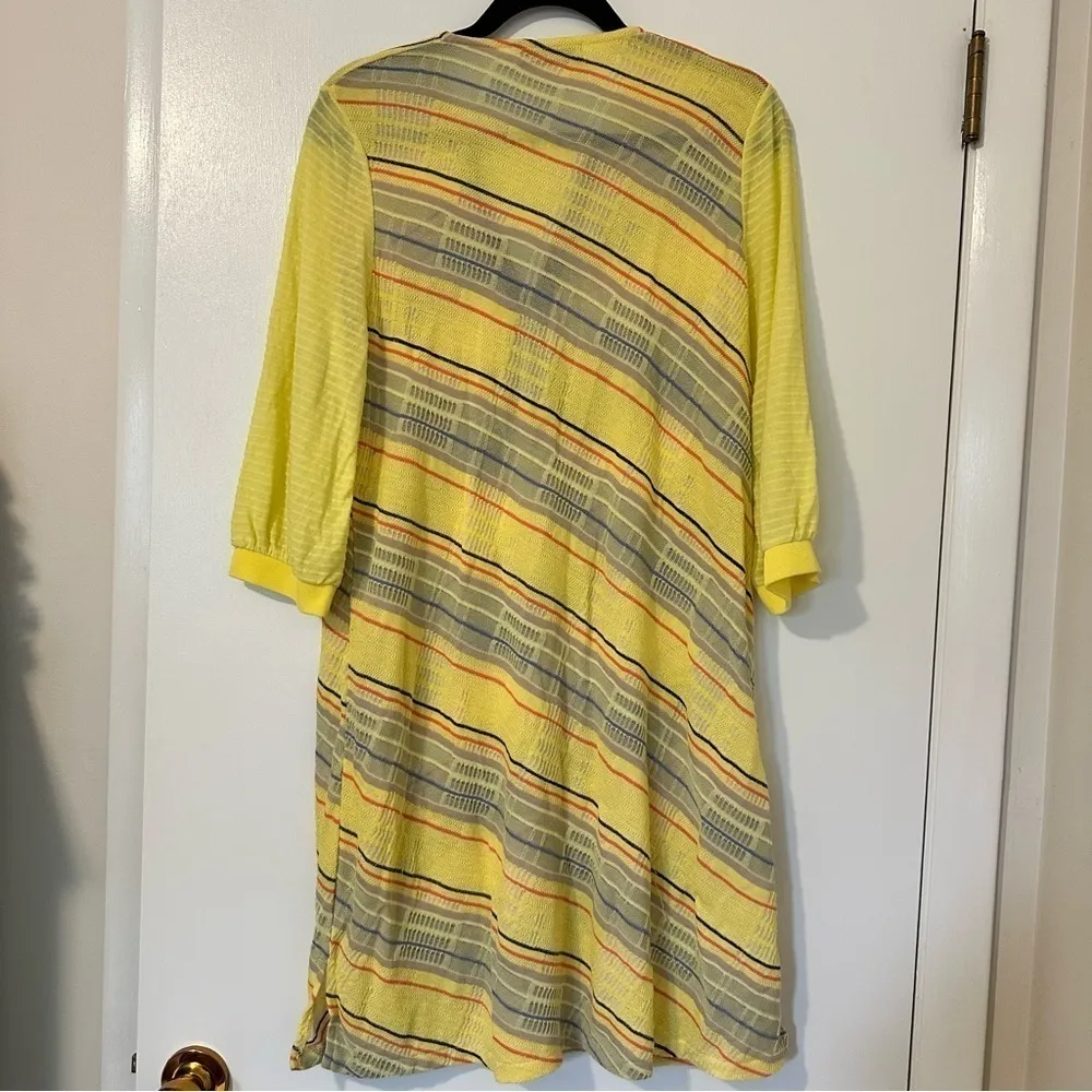 Anthropologie Striped Knit Dress Womens Small Yellow - Image 4