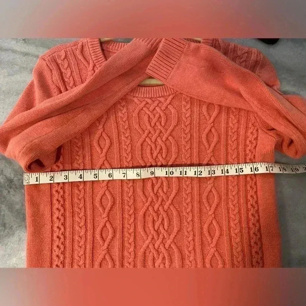 Tommy Hilfiger Crew Neck Cable Knit Fisherman Long Sleeve Pullover Size Small - Image 4