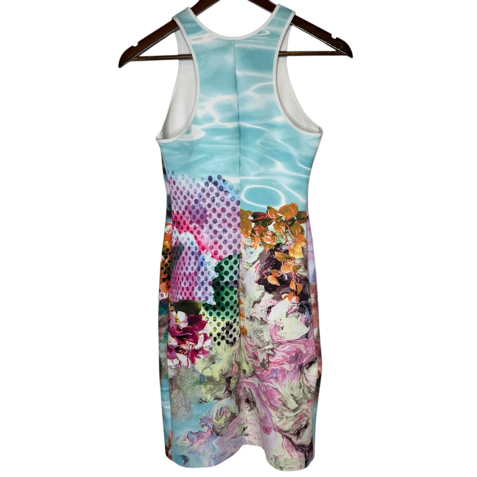 Clover Canyon Floral Neoprene Bodycon Sleeveless Dress - Image 3