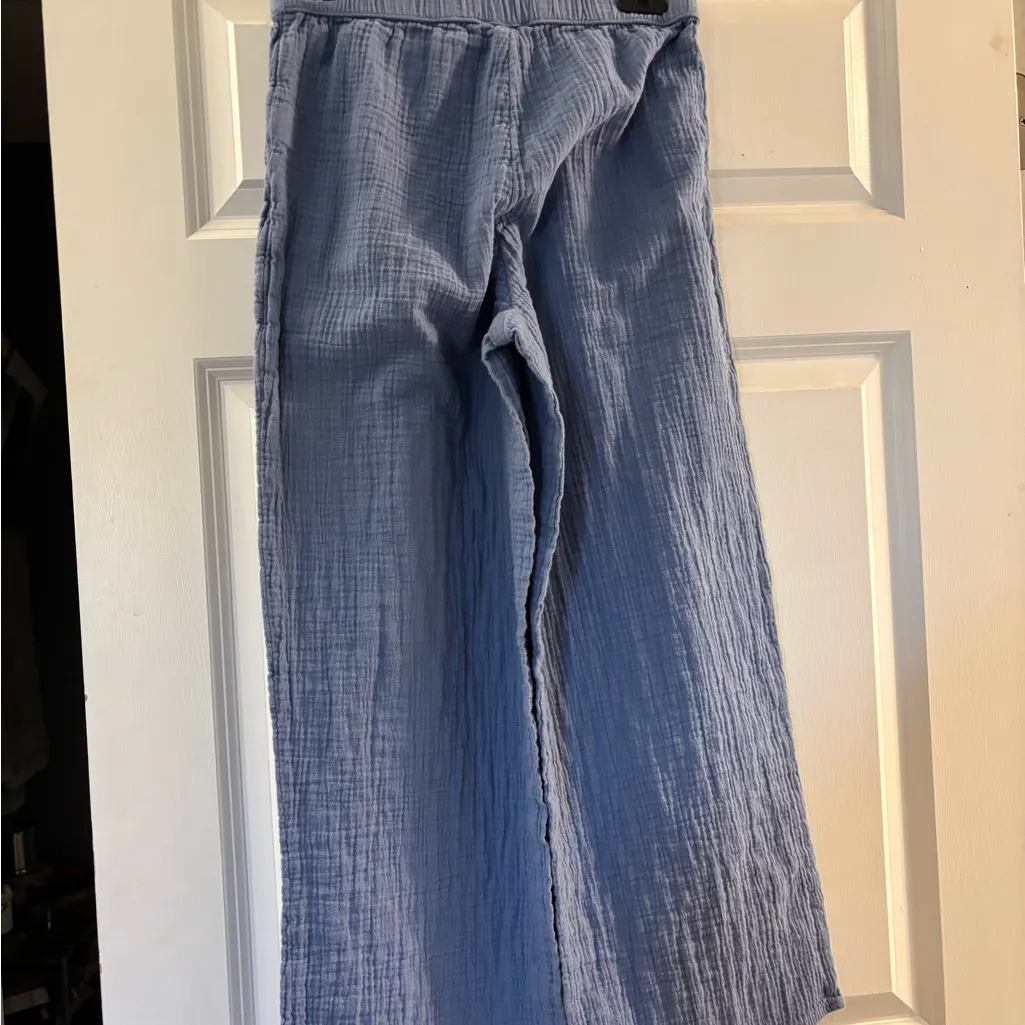 Caslon‎ Blue Linen Textured Pants - Image 2