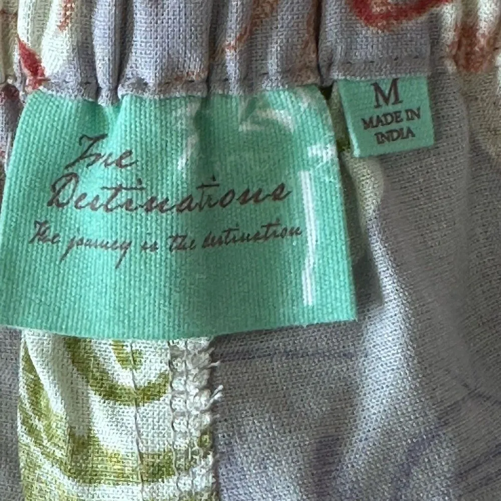 True Destinations Resort Wear‎ Flare Pants Beach Coverup sz M New Wide Leg - Image 8