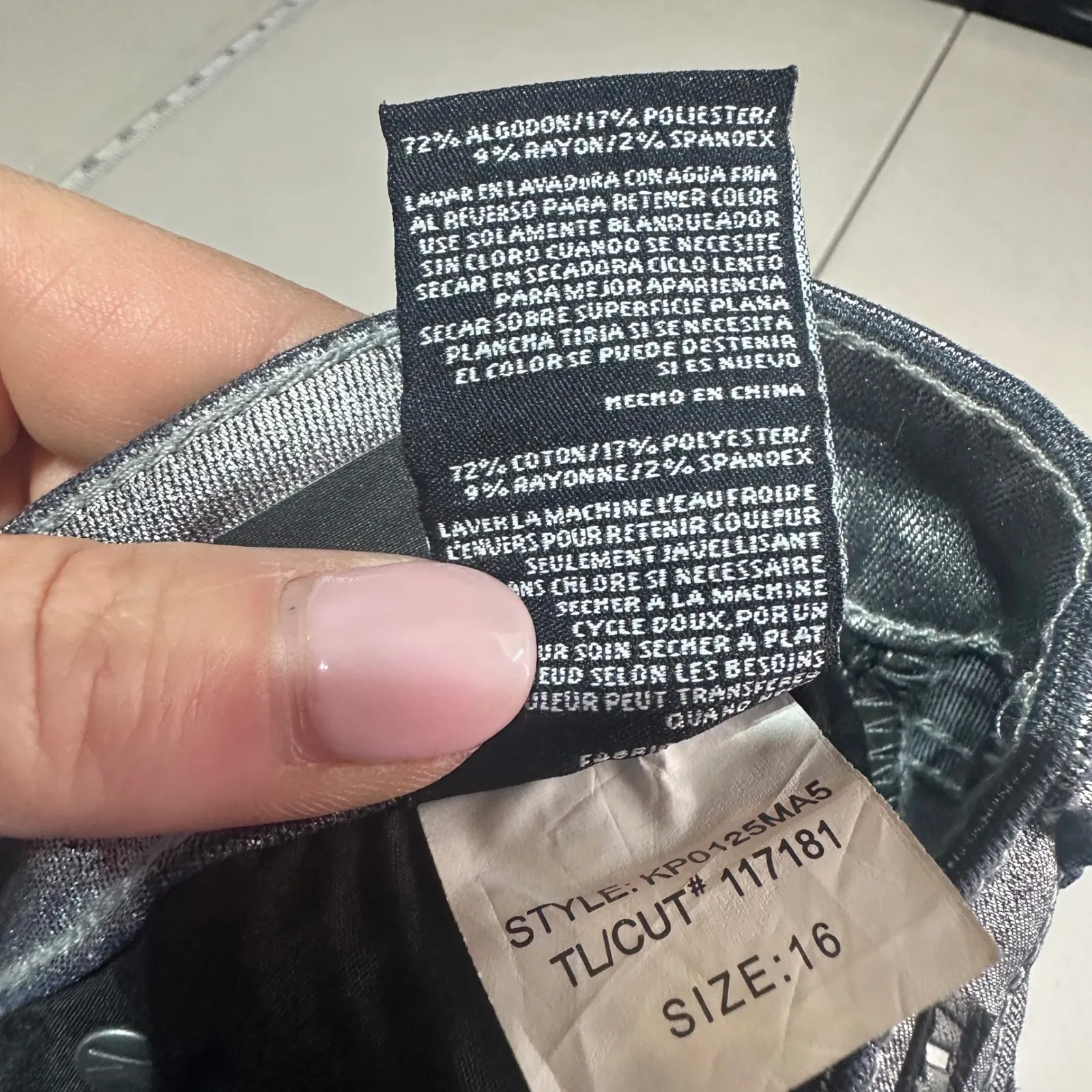 KUT‎ From The Kloth Connie Ankle Skinny Silver Metallic Jeans Size 16 Womens - Image 13