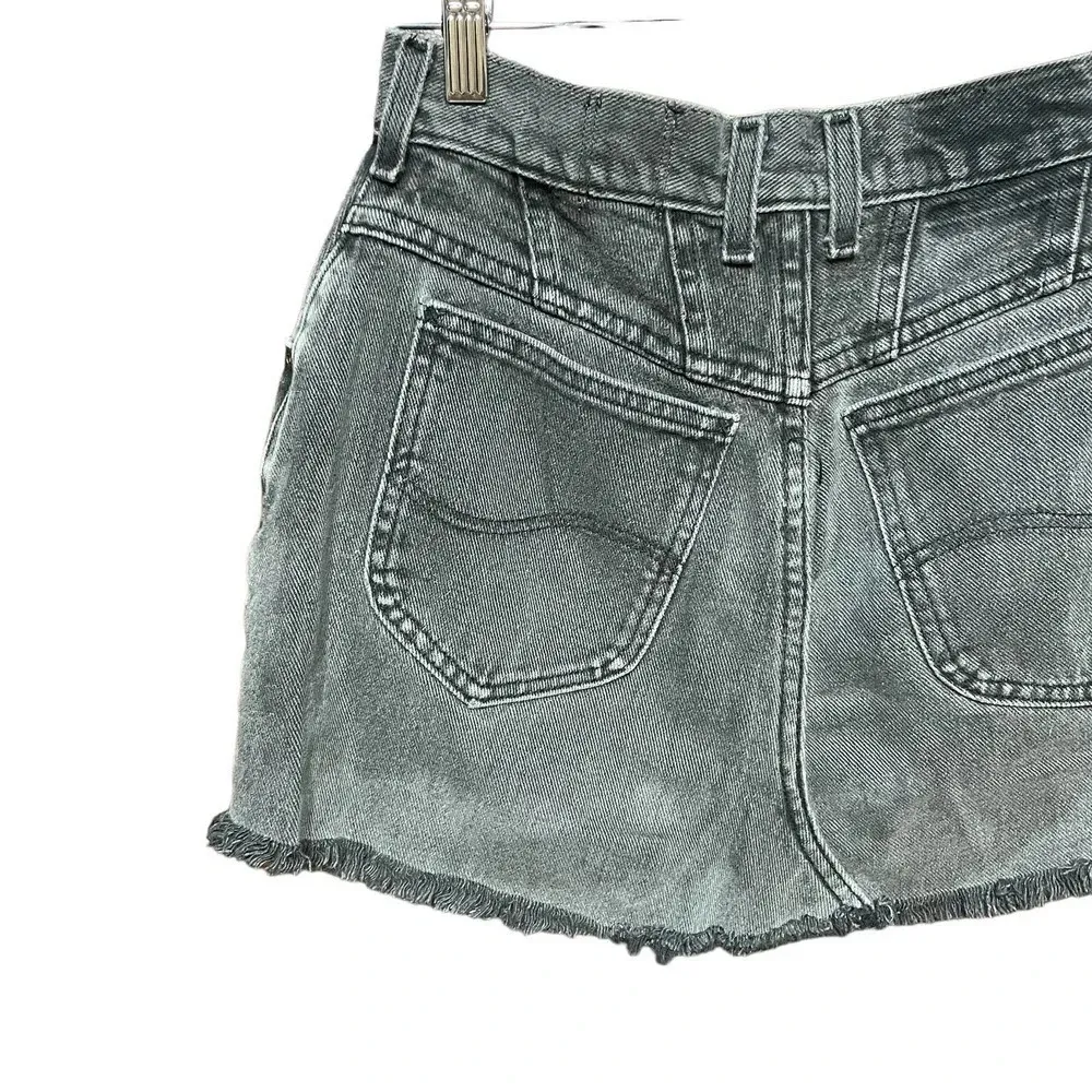 Furst Of A Kind Black Gray Zipper Front Denim Skirt‎ Size 28 / US 6 - Image 6