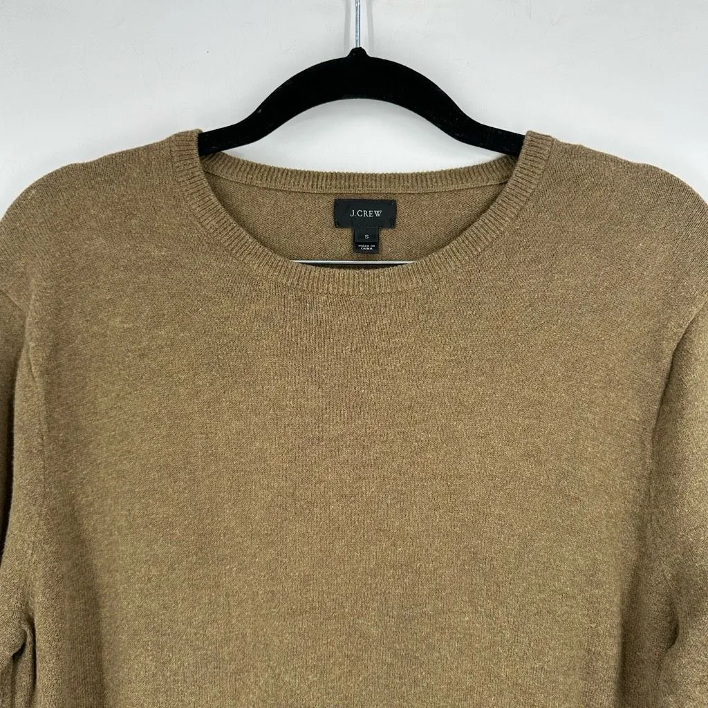 J. Crew‎ Military Green Cotton Wool Blend Sweater Size Small Oversized - Image 4