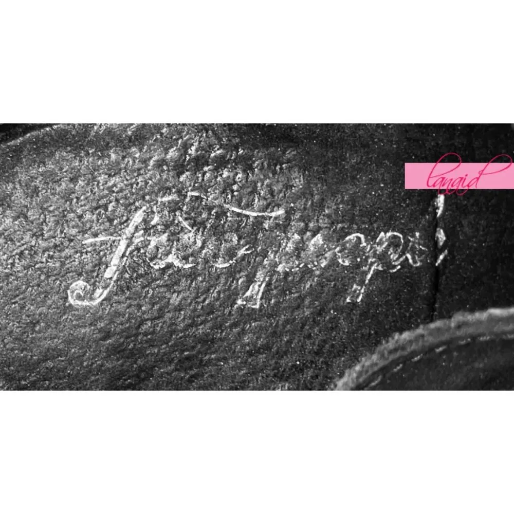 Hybrid Heel Boots Black Leather Destroyed Strappy Edgy Ankle Booties - Image 14