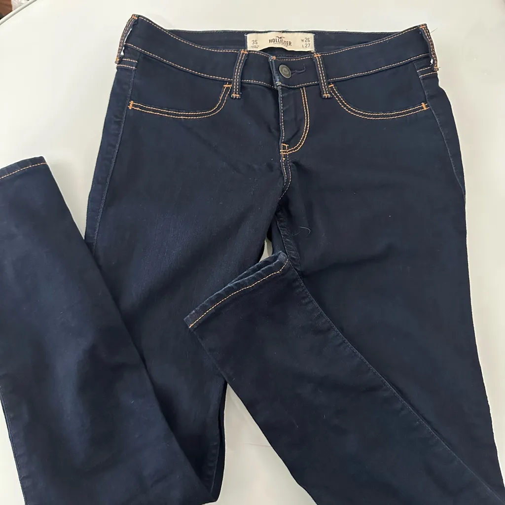 Hollister Blue Skinny Jeans with Signature Stitching - Image 2