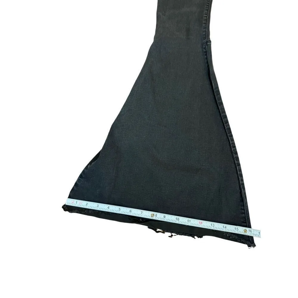 Free People We The Free Just Float On Flare Black Jeans Sz 26 short - Image 8