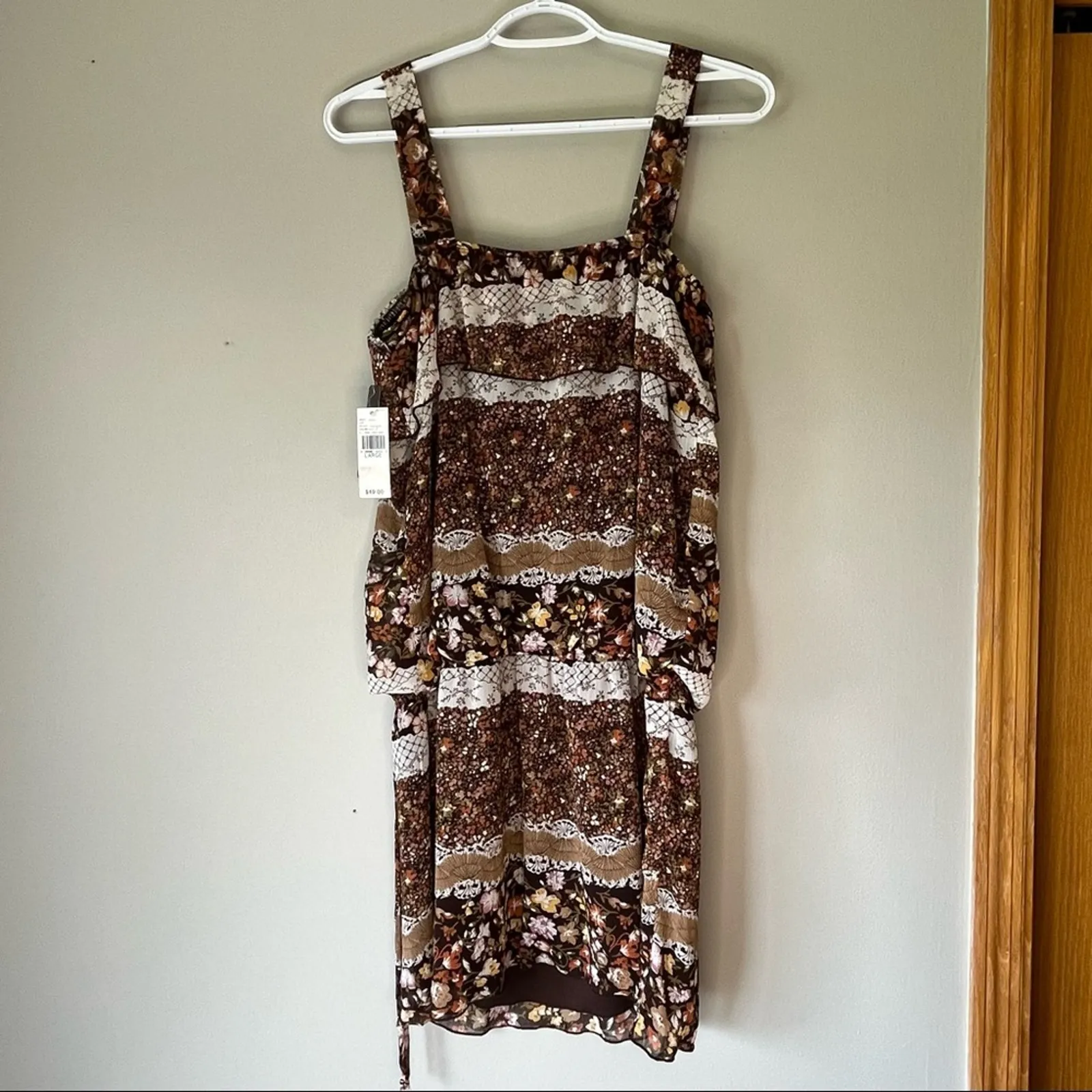 BCX NWT!  Brown Patterned Dress Size - Image 2