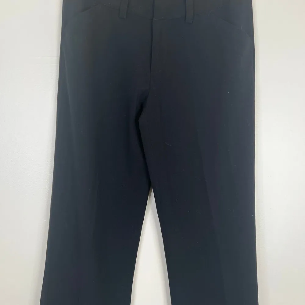 Boston Proper Classic Timless Black Flared Pleated Work Pant Zip Fly Workwear - Image 3
