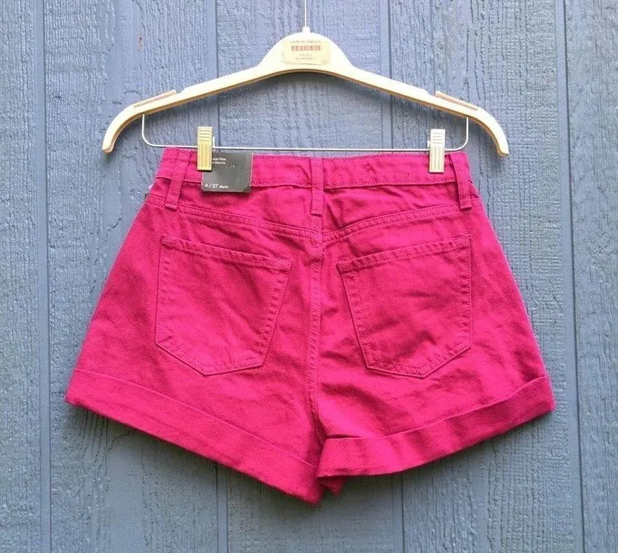 NWT Wild Fable Women's Size 4/27 Pink Highest Rise Mom Shorts - Image 2