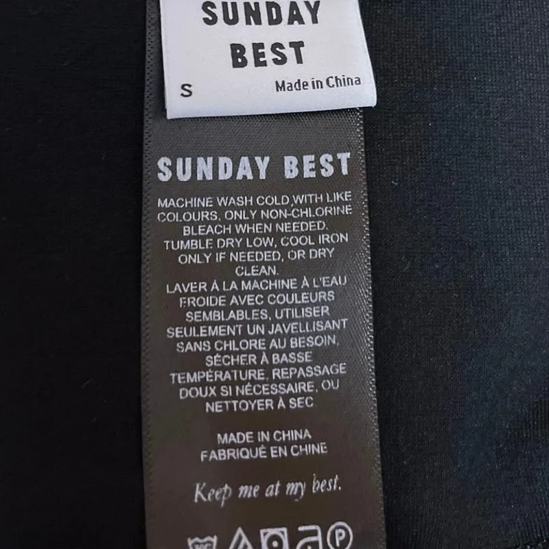 Aritzia Sunday Best 3-Way Black Half Moon Halter Beach Swim Bikini Top Size S - Image 7