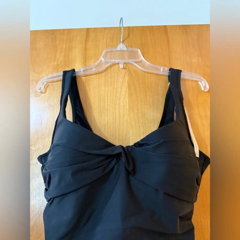 Talbots Black One Piece Swimsuit Bathing Suit Swim Underwire Support NWT Size 16 - Image 4