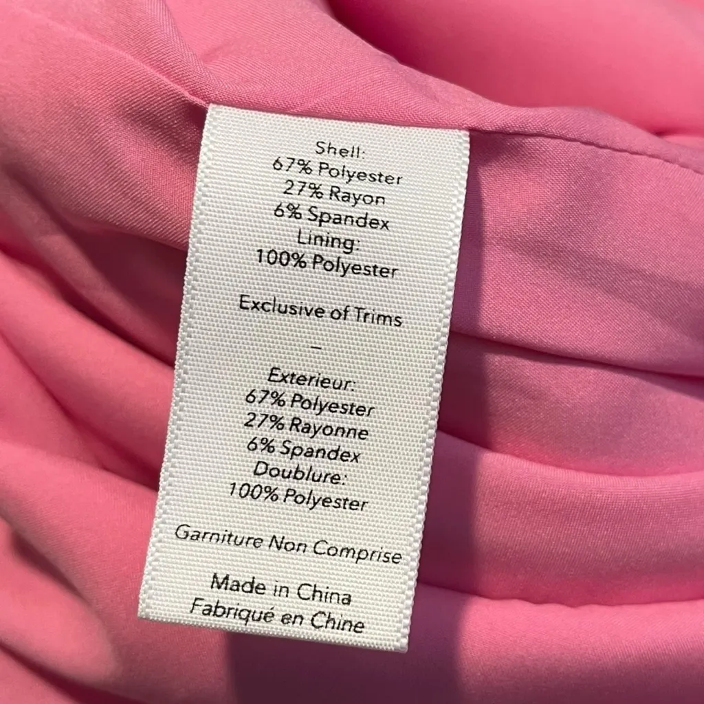 LIKELY Women's 0 Katie Cocktail Dress Pink Square Neck Beaded‎ Sparkle Fringe - Image 8