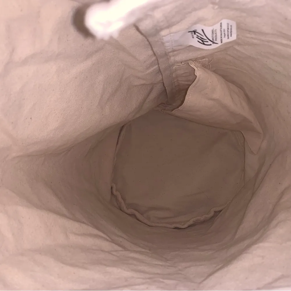 Knitting Crochet Project Beach Pool Bag Cotton Drawstring Duffle Sling Shoulder - Image 6