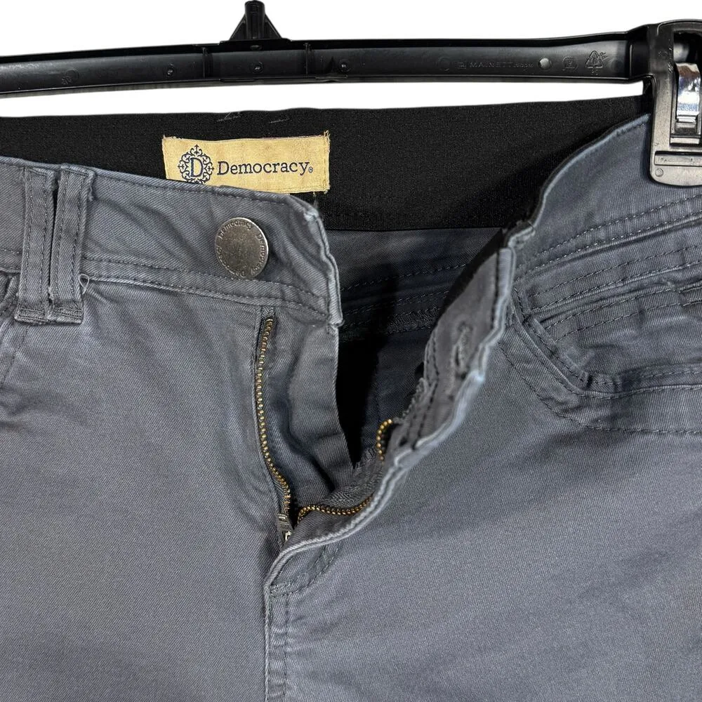 Democracy SZ 6 “Ab”technology Skinny Ankle Jeans Stretch Mid-Rise Zip-Fly Gray - Image 3