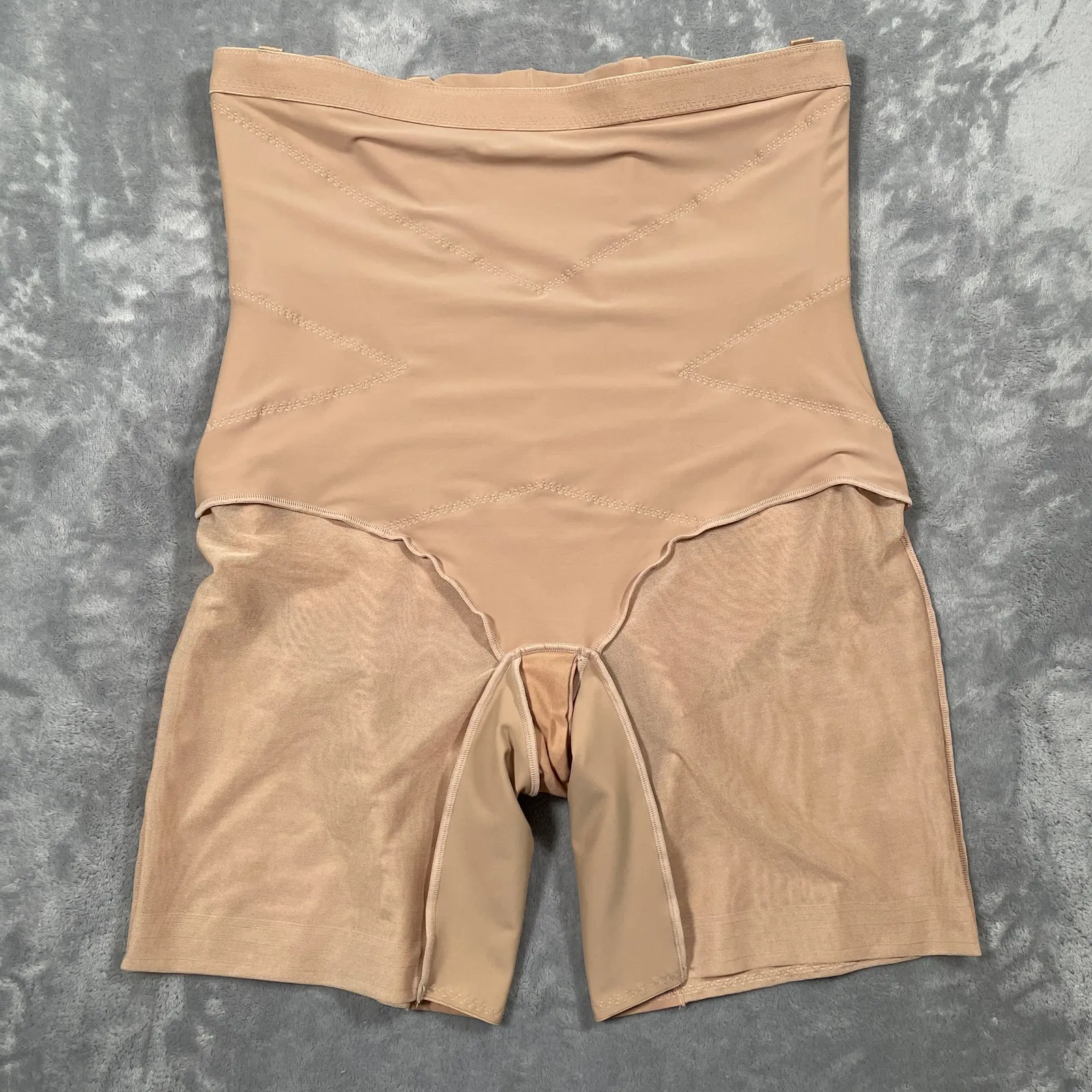 Honeylove Sculptwear Shapewear Womens 3X Mesh Smoothing Shaping Anti Chafe Tan - Image 5